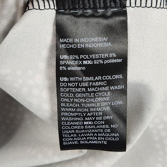 Chicos Shirt Womens 8 Black Pink 1 Half Zip Mock Neck Lightweight Pullover - Picture 7 of 9